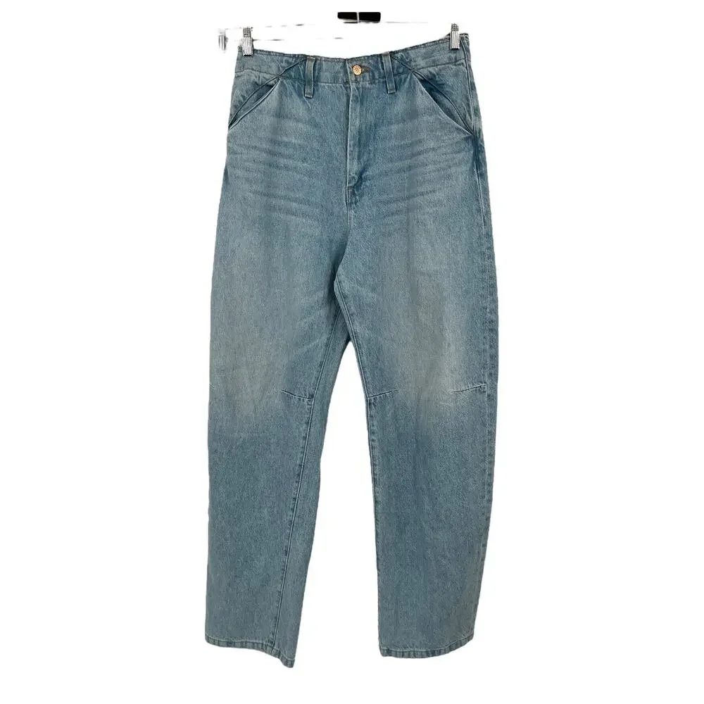 Mother SNACKS! The Kegger Utility Heel denim light blue size 33 - Picture 2 of 7